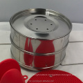 Instants pot 2-stackable insert steamer with knob and holes lids